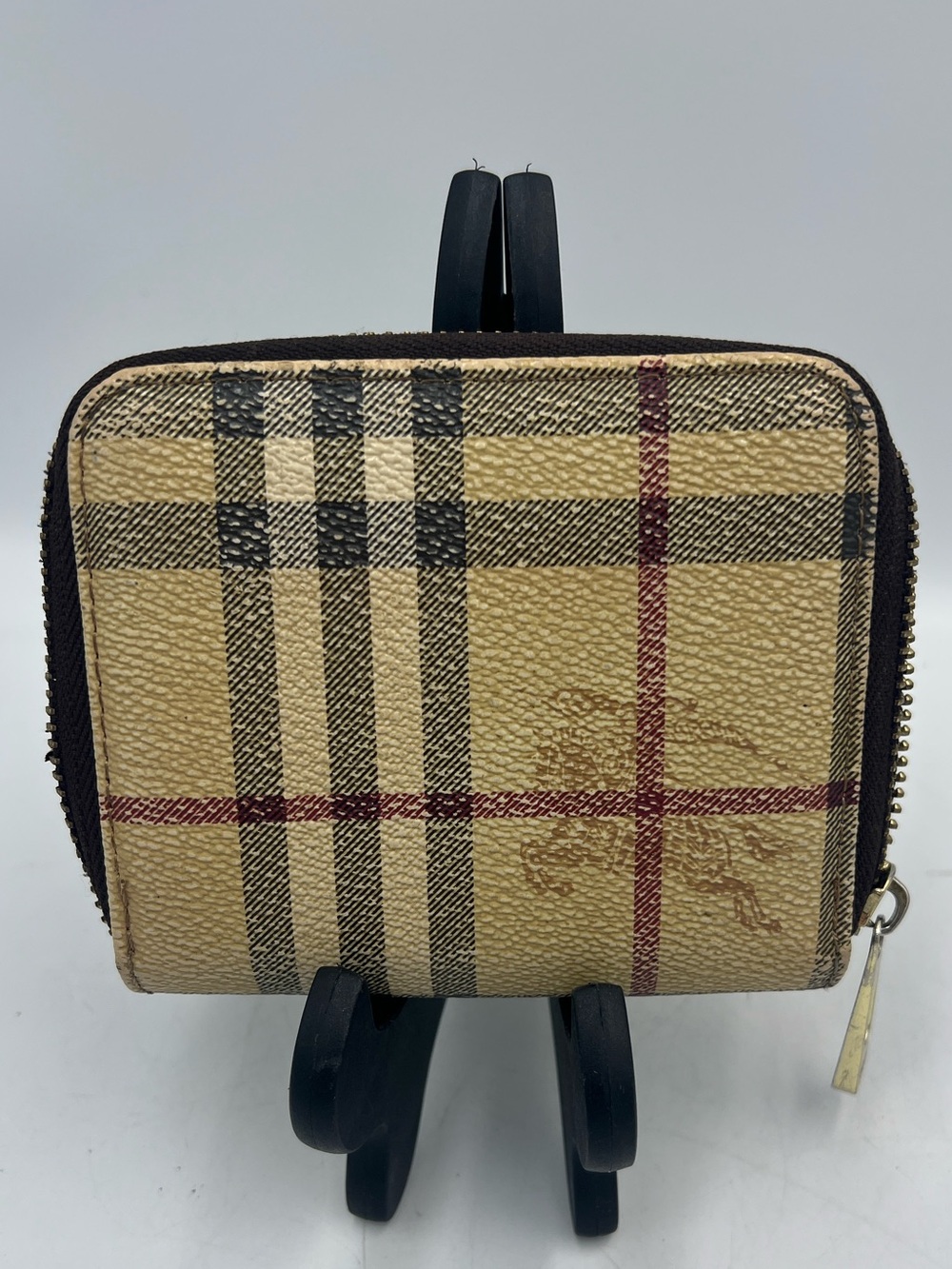 Burberry Nova Check zip-around coin purse/card wallet